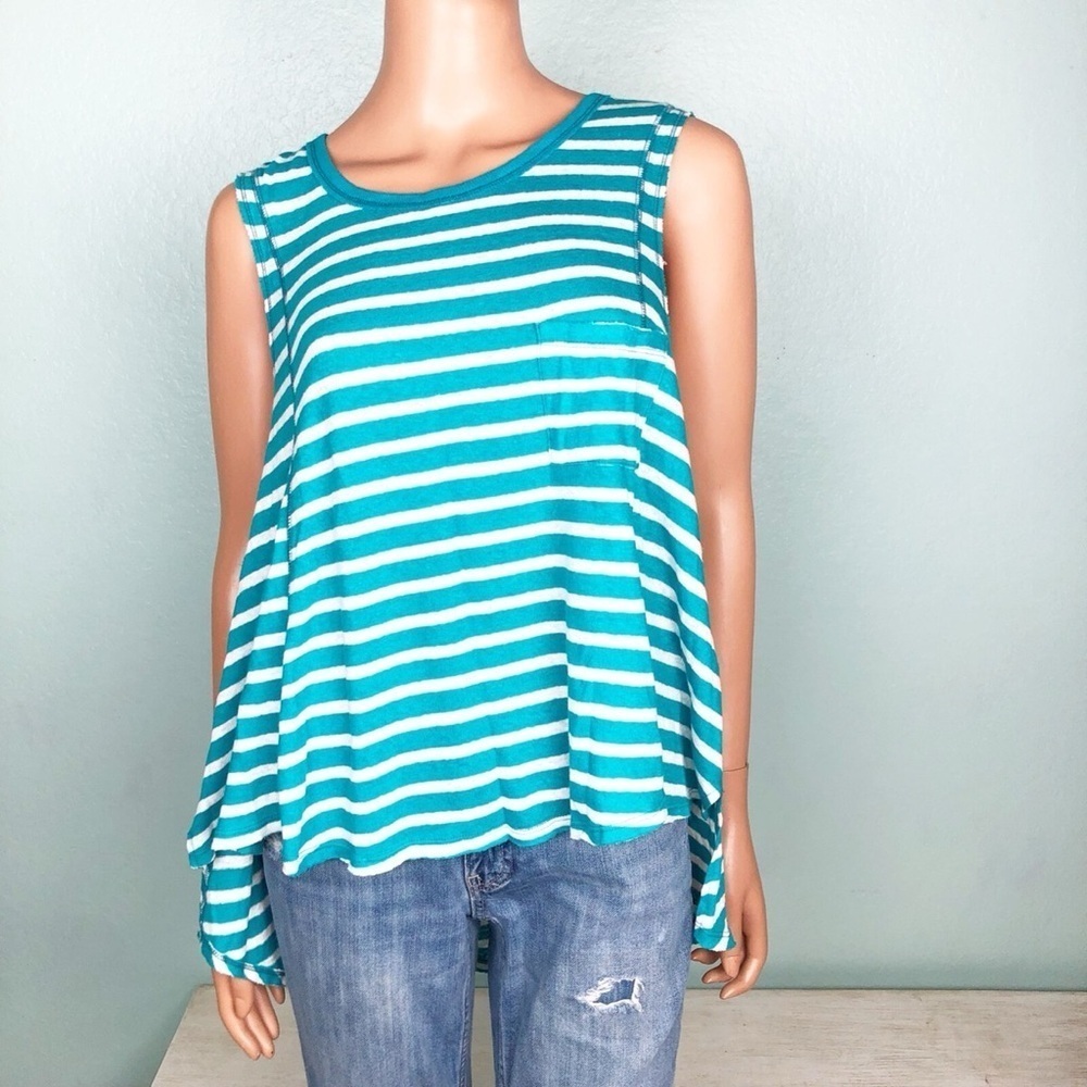 Free People Beach house Tank Top Striped SzXS-S - Picture 2 of 8